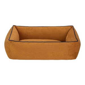 Pet Comfort Golf Kedi ve Köpek Yatağı Hardal w Parliament Mavi Biye XS 55x45cm - Pet Comfort