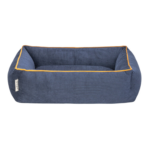 Pet Comfort Golf Kedi ve Köpek Yatağı Parliament Mavi w Hardal Biye XS 55x45cm - 3