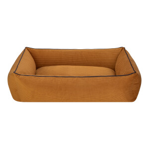 Pet Comfort Golf Köpek Yatağı Hardal w Parliament Mavi Biye M 90x70cm - Pet Comfort