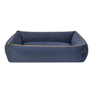 Pet Comfort Golf Köpek Yatağı Parliament Mavi w Hardal Biye L 105x80cm - Pet Comfort
