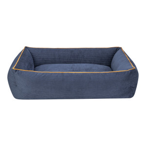 Pet Comfort Golf Köpek Yatağı Parliament Mavi w Hardal Biye M 90x70cm - Pet Comfort