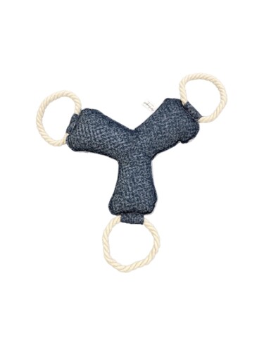 Pet Comfort İpli Bumerang Köpek Oyuncağı Mavi 30cm - 1