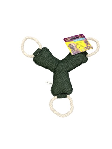 Pet Comfort İpli Bumerang Köpek Oyuncağı Yeşil 30cm - 1