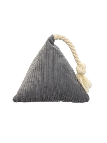 Pet Comfort İpli Prizma Köpek Oyuncağı Gri 17x30cm - 1