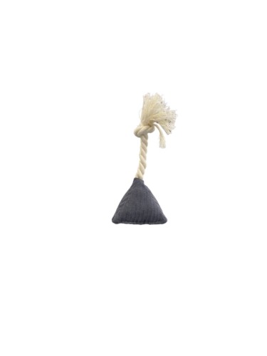 Pet Comfort İpli Prizma Köpek Oyuncağı Gri 7x15cm - 1