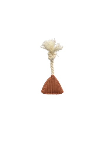 Pet Comfort İpli Prizma Köpek Oyuncağı Kiremit 7x15cm - 1