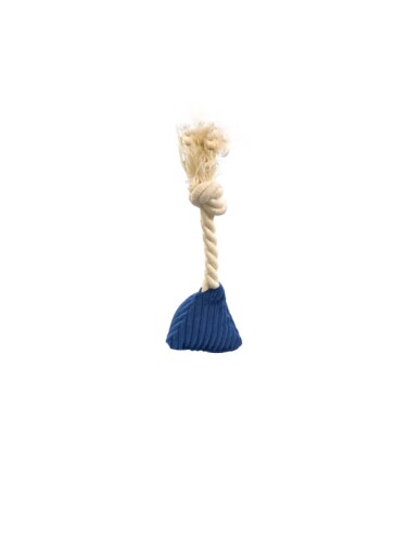 Pet Comfort İpli Prizma Köpek Oyuncağı Lacivert 7x15cm - 1