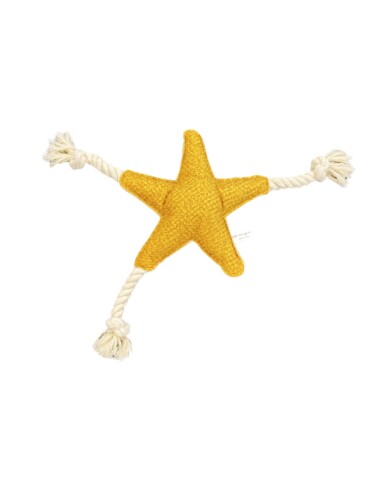 Pet Comfort İpli Yıldız Köpek Oyuncağı Sarı Ø25cm, 40cm - 1