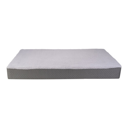 Pet Comfort Lima Ortopedik Köpek Yatağı Gri Peluş L 110x75x12cm - 1