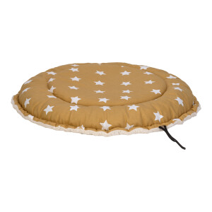 Pet Comfort Sunflower Kedi ve Köpek Yatağı Çift Taraflı Sarı Star/Peluş 60cm - 2