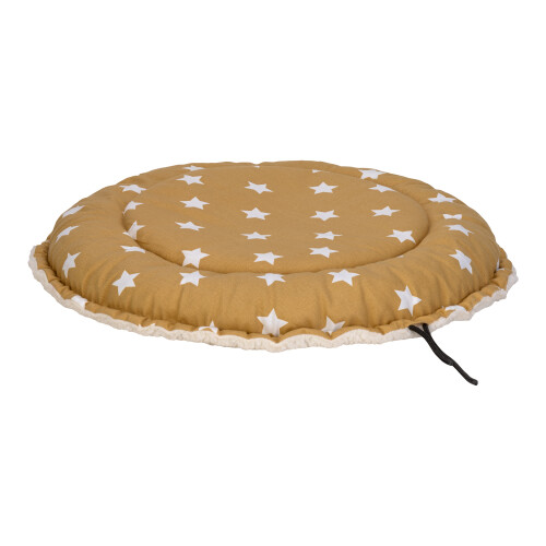 Pet Comfort Sunflower Kedi ve Köpek Yatağı Çift Taraflı Sarı Star/Peluş 60cm - 2