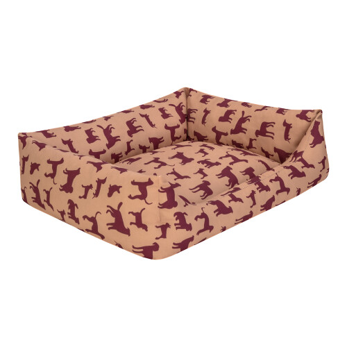 Pet Comfort Uniform Bej-Bordo Köpek Yatağı L 70x60cm - 2