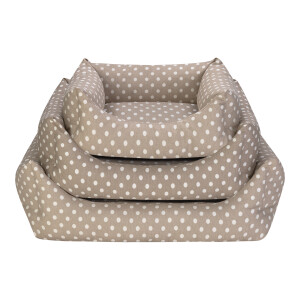 Pet Comfort Uniform Bej Puantiyeli Kedi ve Köpek Yatağı M 60x50cm - 4