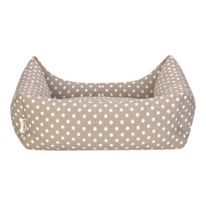 Pet Comfort Uniform Bej Puantiyeli Kedi ve Köpek Yatağı M 60x50cm - 3