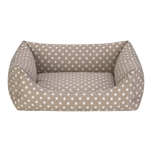 Pet Comfort Uniform Bej Puantiyeli Kedi ve Köpek Yatağı M 60x50cm - Pet Comfort