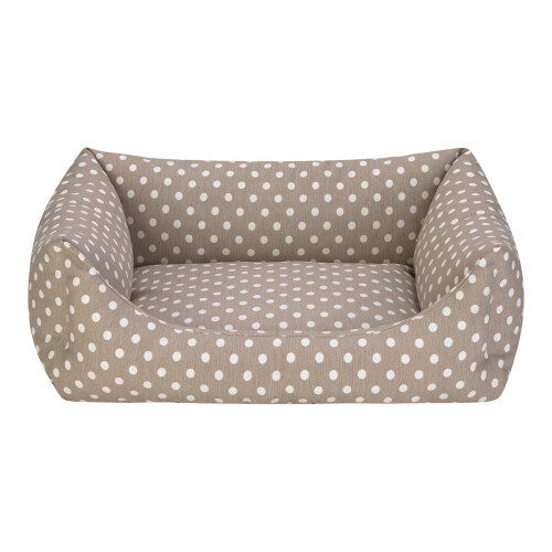 Pet Comfort Uniform Bej Puantiyeli Kedi ve Köpek Yatağı M 60x50cm - 1