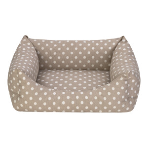 Pet Comfort Uniform Bej Puantiyeli Kedi ve Köpek Yatağı S 50x40cm - 2