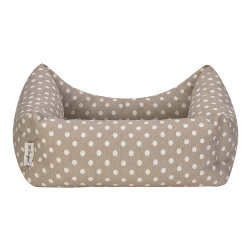 Pet Comfort Uniform Bej Puantiyeli Kedi ve Köpek Yatağı S 50x40cm - 1