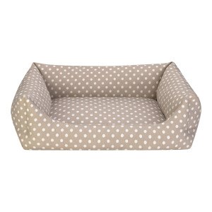 Pet Comfort Uniform Bej Puantiyeli Köpek Yatağı L 70x60cm - Pet Comfort