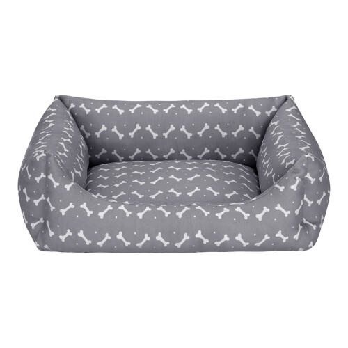 Pet Comfort Uniform Bone Gri-Beyaz Kedi ve Köpek Yatağı M 60x50cm - 1