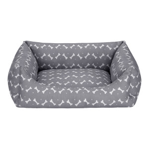 Pet Comfort Uniform Bone Gri-Beyaz Kedi ve Köpek Yatağı M 60x50cm - 1