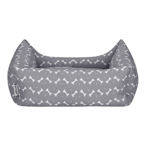 Pet Comfort Uniform Bone Gri-Beyaz Kedi ve Köpek Yatağı M 60x50cm - 3