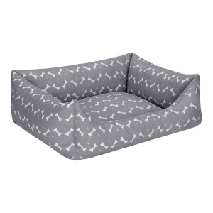 Pet Comfort Uniform Bone Gri-Beyaz Kedi ve Köpek Yatağı M 60x50cm - 2