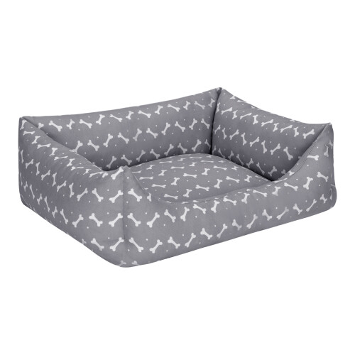 Pet Comfort Uniform Bone Gri-Beyaz Kedi ve Köpek Yatağı M 60x50cm - 2
