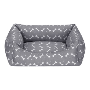 Pet Comfort Uniform Bone Gri-Beyaz Kedi ve Köpek Yatağı S 50x40cm - Pet Comfort