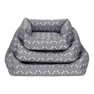 Pet Comfort Uniform Bone Gri-Beyaz Köpek Yatağı L 70x60cm - 4