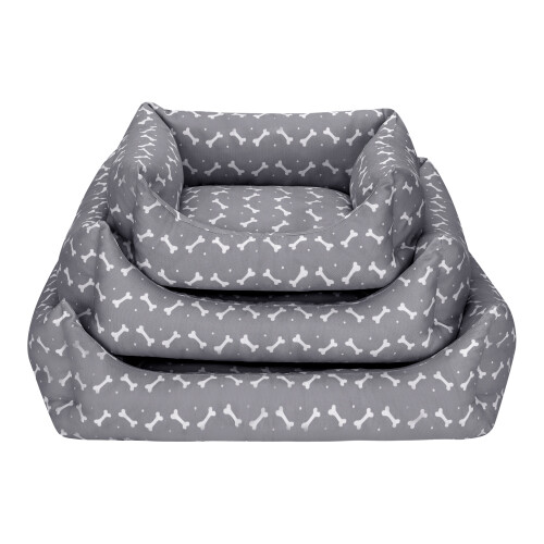 Pet Comfort Uniform Bone Gri-Beyaz Köpek Yatağı L 70x60cm - 4