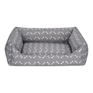 Pet Comfort Uniform Bone Gri-Beyaz Köpek Yatağı L 70x60cm - Pet Comfort