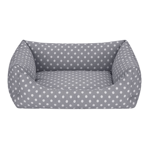 Pet Comfort Uniform Gri Puantiyeli Kedi ve Köpek Yatağı M 60x50cm - 1