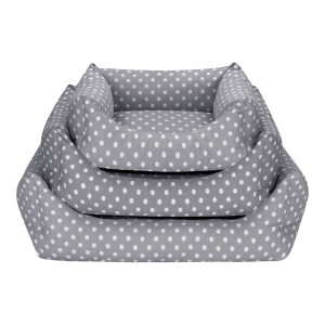 Pet Comfort Uniform Gri Puantiyeli Kedi ve Köpek Yatağı M 60x50cm - 4