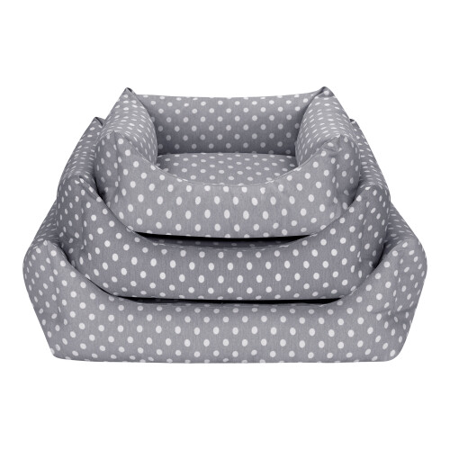 Pet Comfort Uniform Gri Puantiyeli Kedi ve Köpek Yatağı M 60x50cm - 4