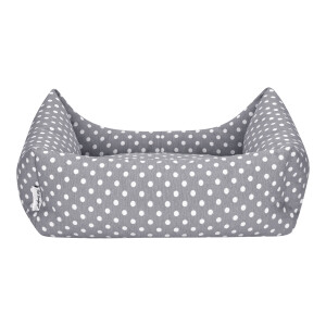 Pet Comfort Uniform Gri Puantiyeli Kedi ve Köpek Yatağı M 60x50cm - 3