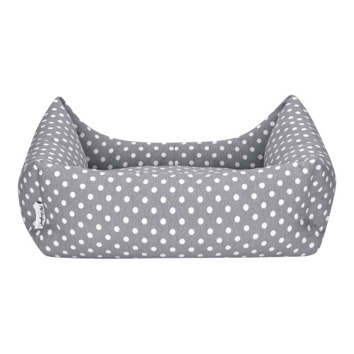 Pet Comfort Uniform Gri Puantiyeli Kedi ve Köpek Yatağı M 60x50cm - 3