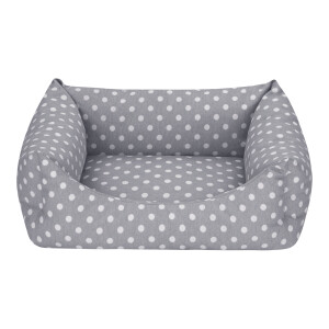 Pet Comfort Uniform Gri Puantiyeli Kedi ve Köpek Yatağı S 50x40cm - Pet Comfort
