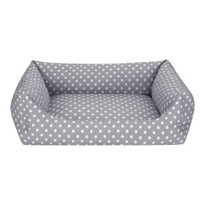 Pet Comfort Uniform Gri Puantiyeli Köpek Yatağı L 70x60cm - Pet Comfort
