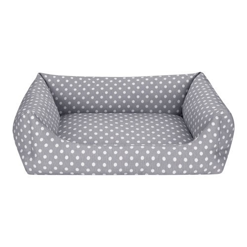 Pet Comfort Uniform Gri Puantiyeli Köpek Yatağı L 70x60cm - 1