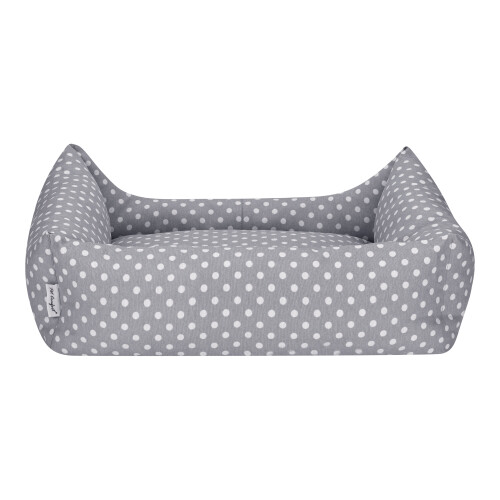 Pet Comfort Uniform Gri Puantiyeli Köpek Yatağı L 70x60cm - 3