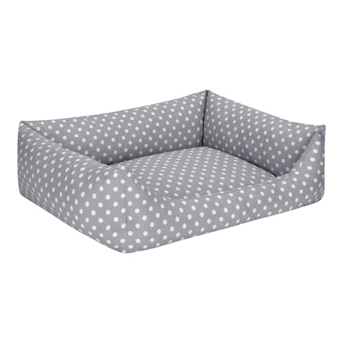 Pet Comfort Uniform Gri Puantiyeli Köpek Yatağı L 70x60cm - 2