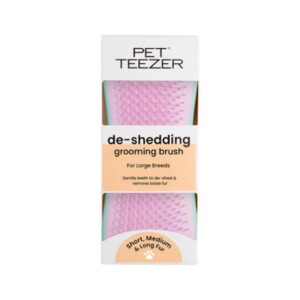 Pet Teezer Tüy Dökülme Karşıtı ve Kir Temizleyici Pembe Köpek Fırçası - Pet Teezer
