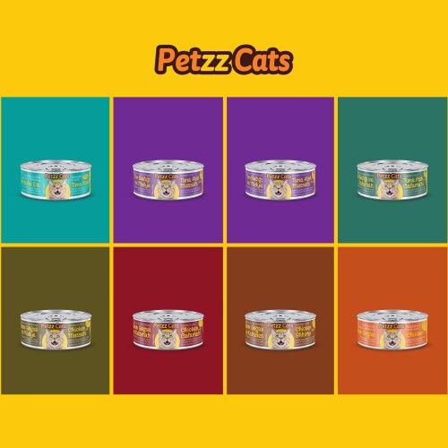 PetzzCats Lezzetli Sos İçinde Taze Fileto Ton Balıklı ve Midyeli Konserve Kedi Maması 85 Gr 24 Adet - 6