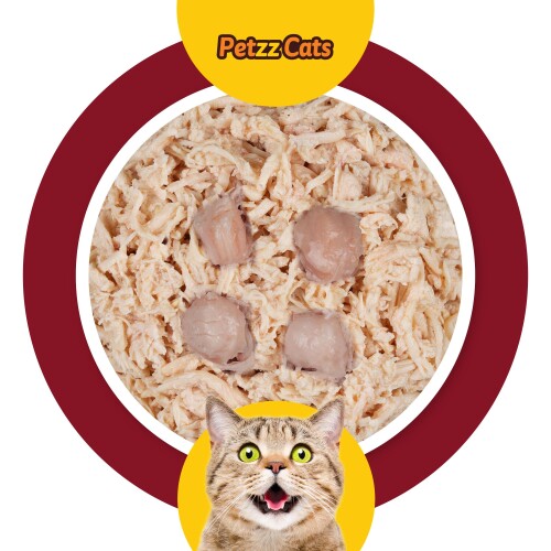 PetzzCats Tavuk & Kalamar Konserve Kedi Maması 85 Gr 6 Adet - 2
