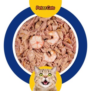 PetzzCats Ton Balığı & Karides Konserve Kedi Maması 85 Gr 24 Adet - 2
