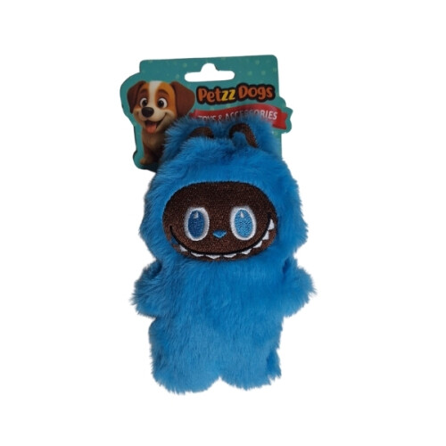 PetzzDogs Labubu Peluş Mavi Köpek Çiğneme Oyuncağı 16x10 Cm - 1