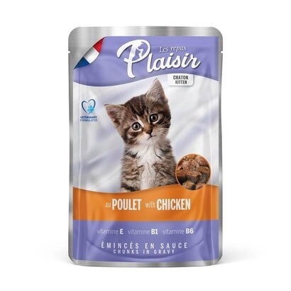 Plaisir Pouch Tavuklu Yavru Kedi Konservesi 100 gr - 1