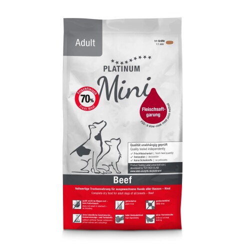 Platinum Mini Sığır Etli Yetişkin Köpek Maması 900 Gr - 1