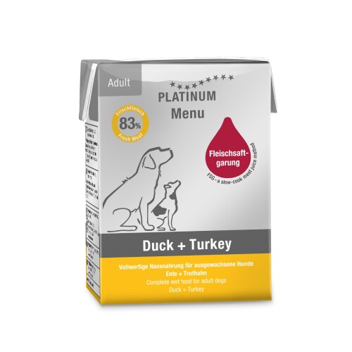 Platinum Ördekli ve Hindili Köpek Yaş Maması 185 Gr - 1